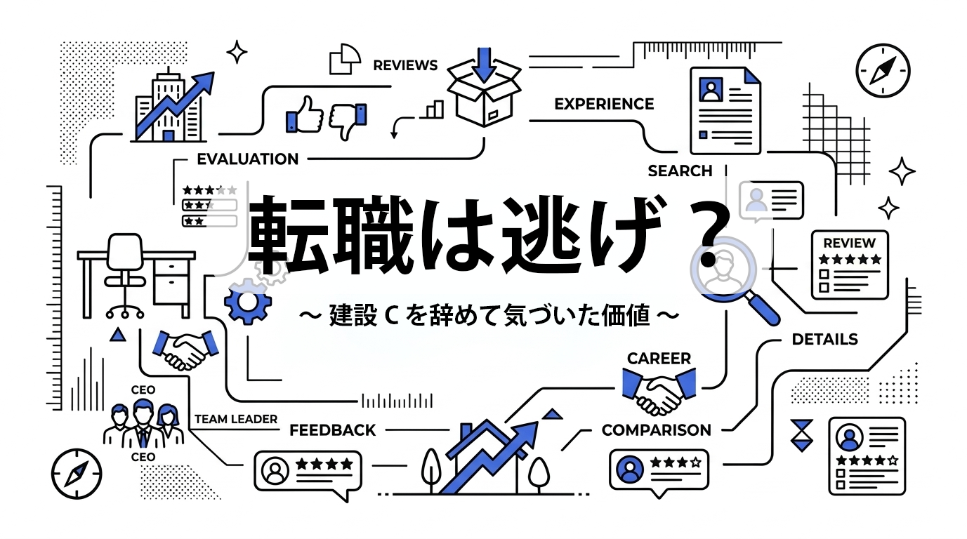 転職は逃げ？建設コンサルを辞めて気づいた価値