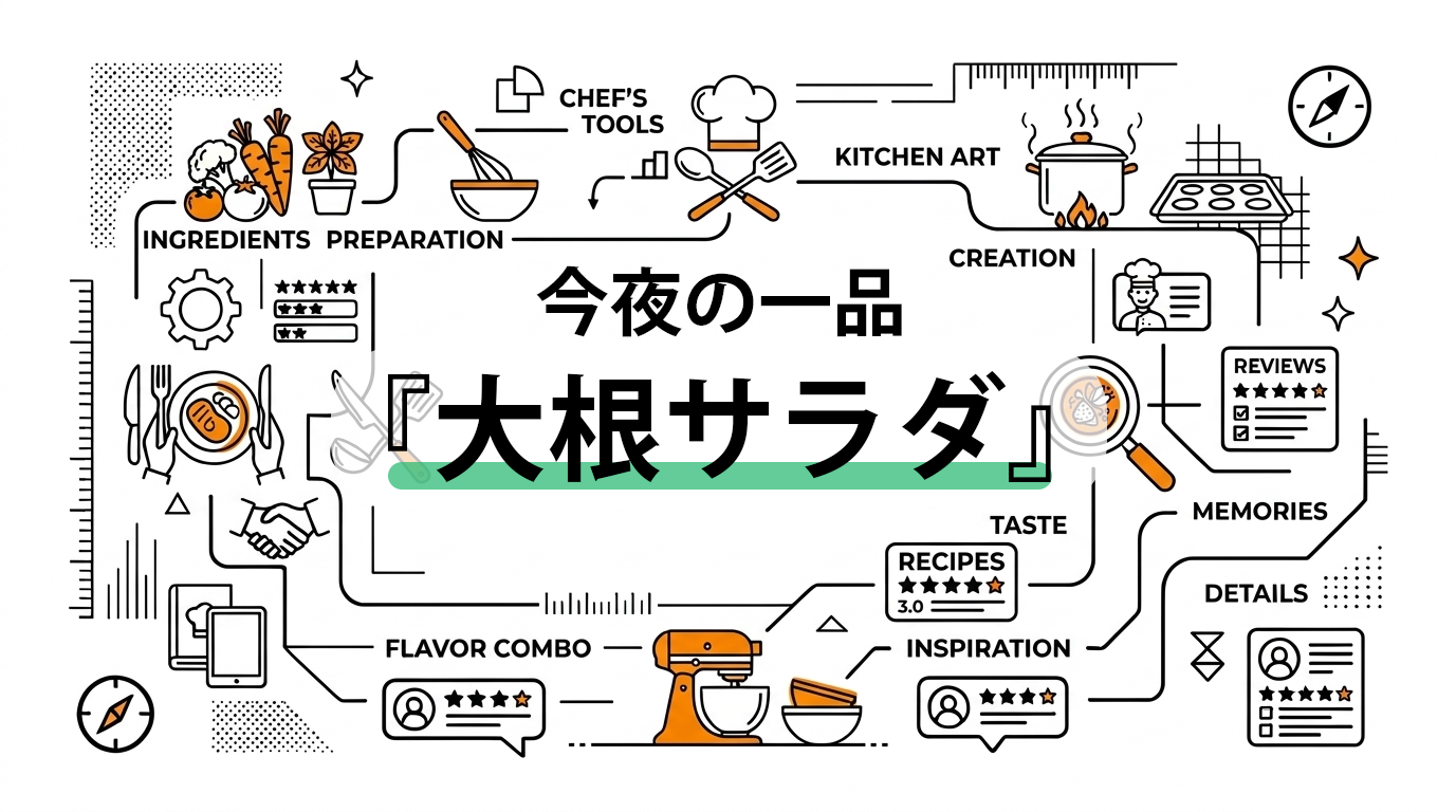 今夜の一品。大根サラダ。