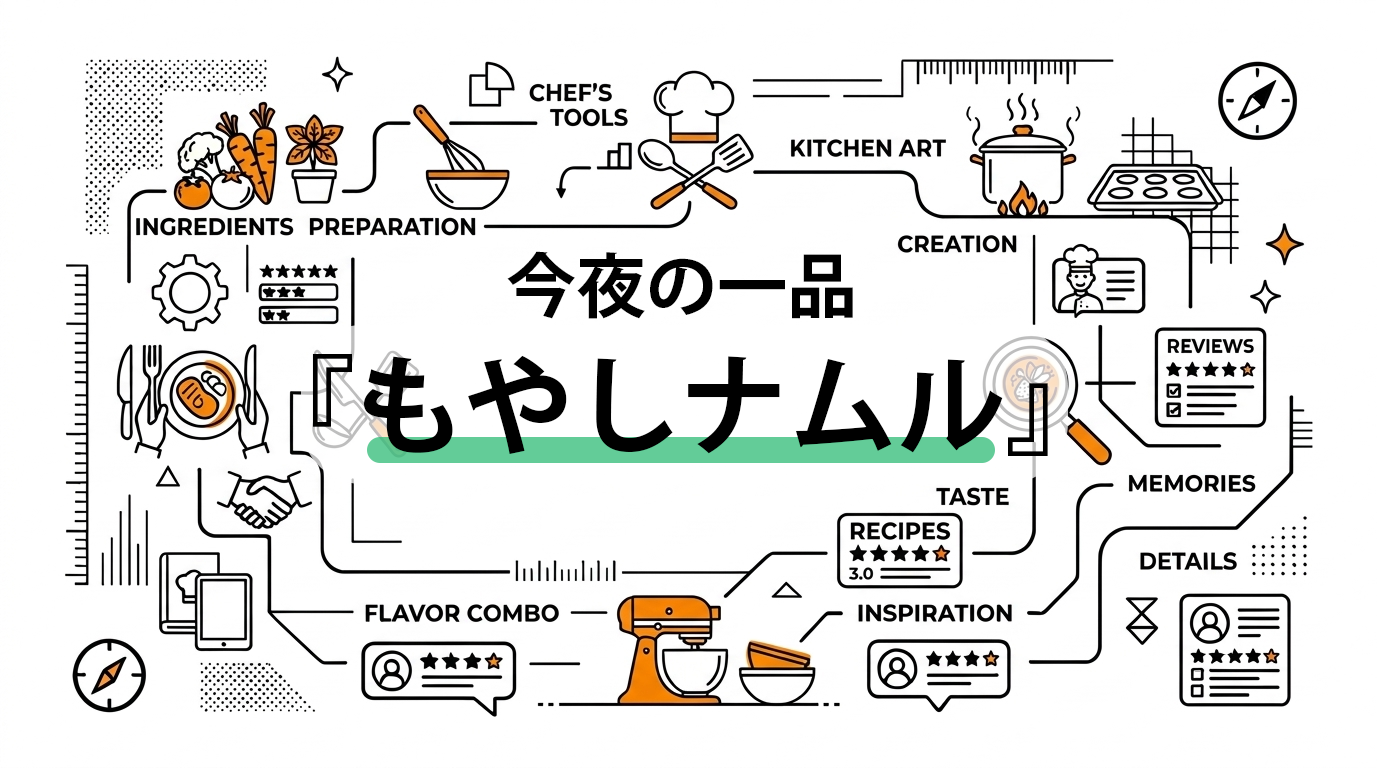 今夜の一品。もやしナムル。